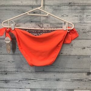 Reversible Neon Orange/Leopard Print Bikini